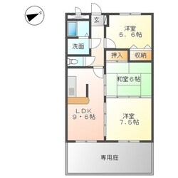 大塩駅 徒歩7分 1階の物件間取画像